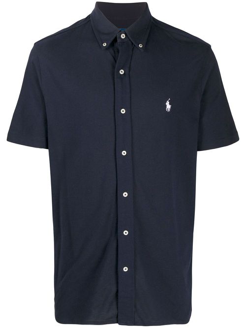 Buttoned polo shirt - Blue