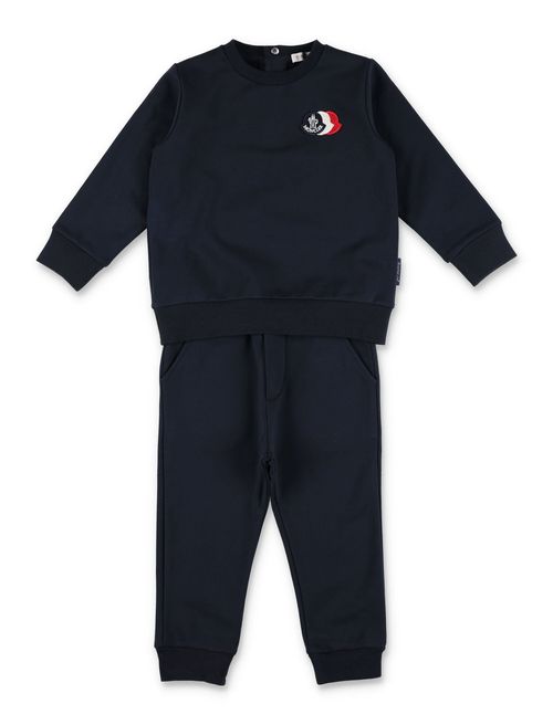 Boys Brushed Cotton Crew Neck Sweatshirt & Jogger Set