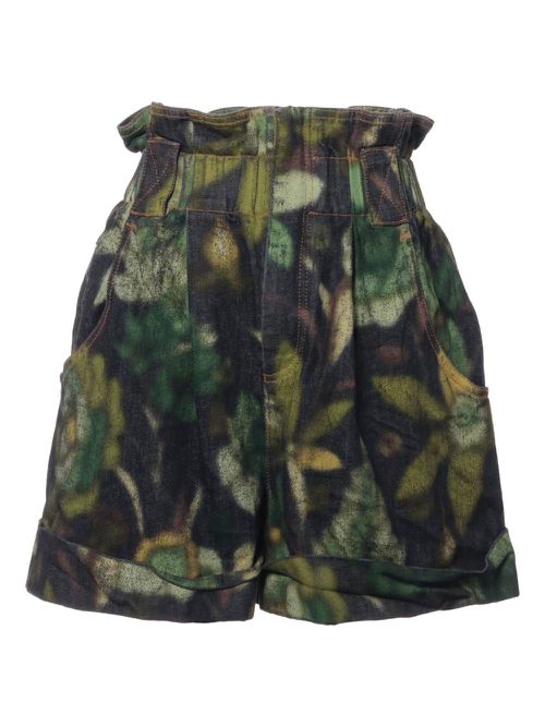 Fendi Pre-Owned 2019 floral-motif shorts - Green