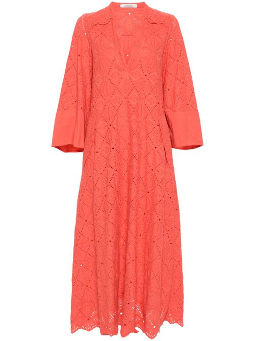 Broderie anglaise maxi dress - Pink