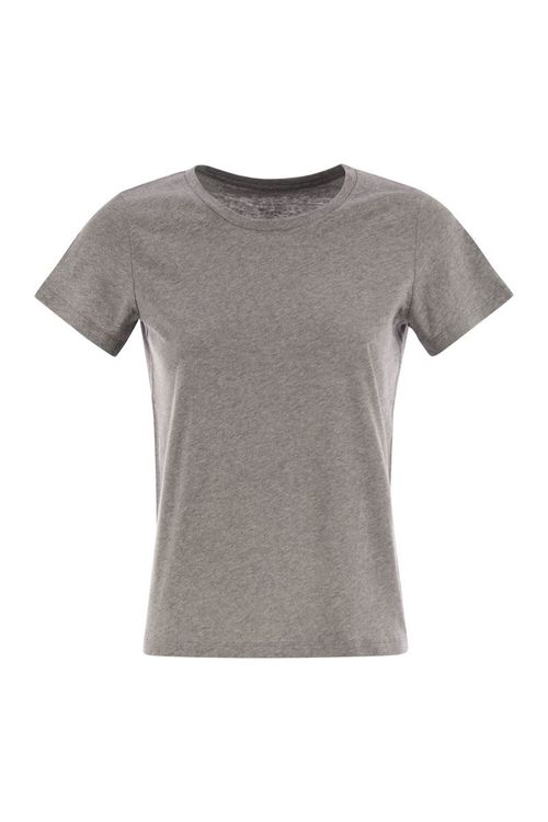 Majestic Crew-Neck Short-Sleeved Cotton T-Shirt