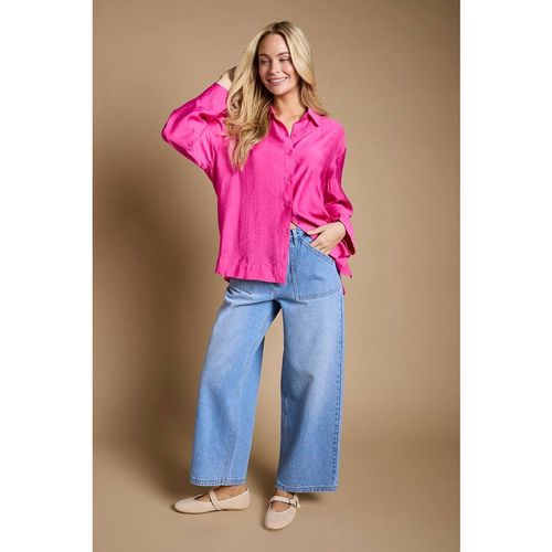 Dorothy Perkins Women's Oversized Lightweight Shirt in Hot Pink