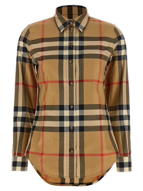 Beige Slim Checks Shirt