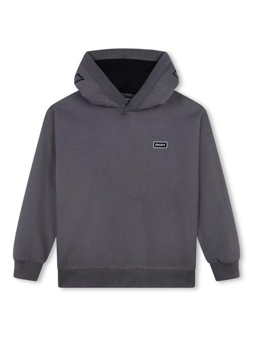 Logo-appliqué hoodie - Grey