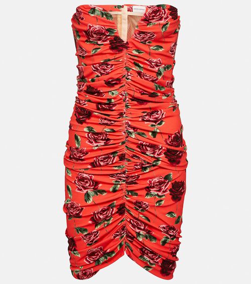 Floral ruched minidress