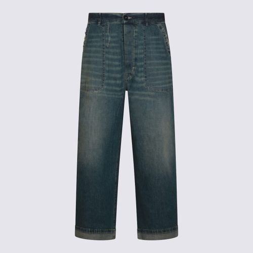Blue Cotton Denim Jeans