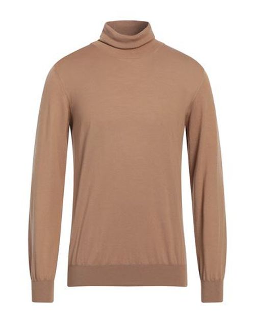 Man Turtleneck Camel Size XXL Merino Wool