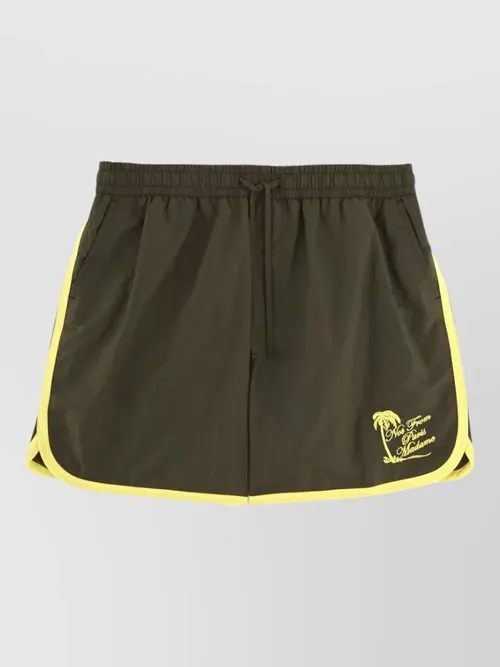 Drôle De Monsieur - beach shorts contrast trim and pocket