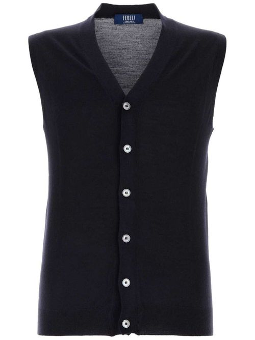 Virgin wool vest - Blue