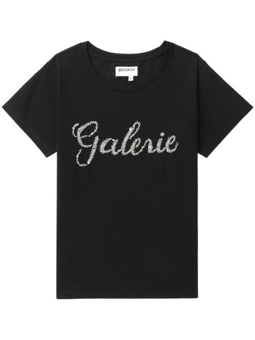 Rhinestone-embellished crew-neck T-shirt - Black