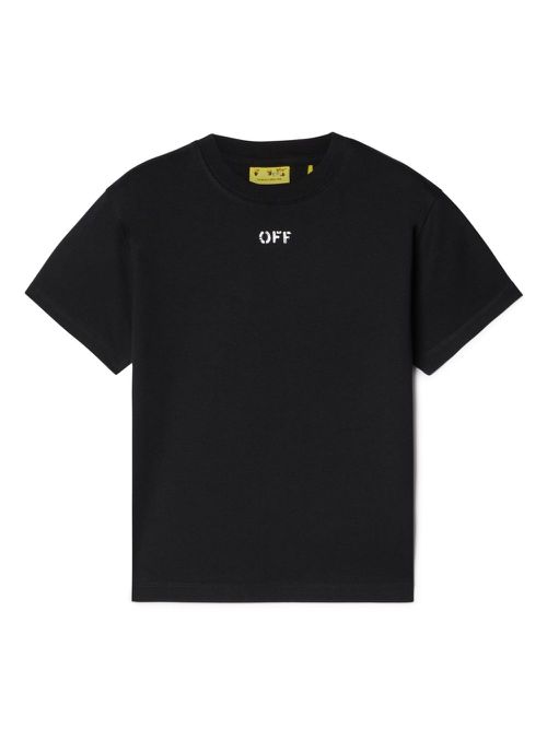 Off Stamp cotton T-shirt - Black