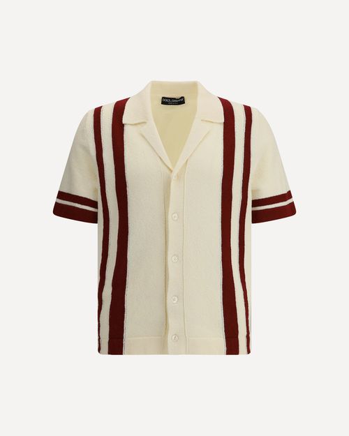 DOLCE & GABBANA Knitted bowling shirt Male 48
