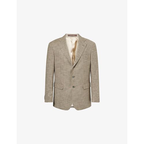 Mens Robert Single-Breasted Silk and Cotton Blazer