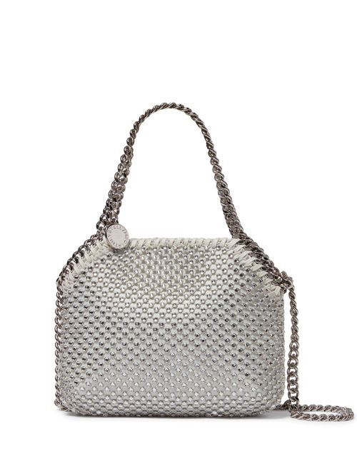 Mini Falabella tote bag - White