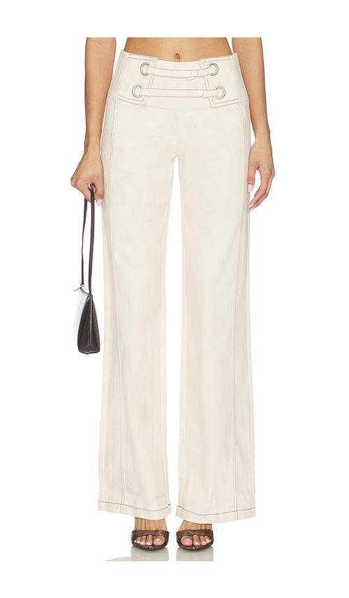 BY.DYLN Emmett Pant in Cream. L. Also in M, S, XL