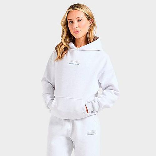 Women's Athletics Track Oversized Hoodie in Heather Grey/Slate