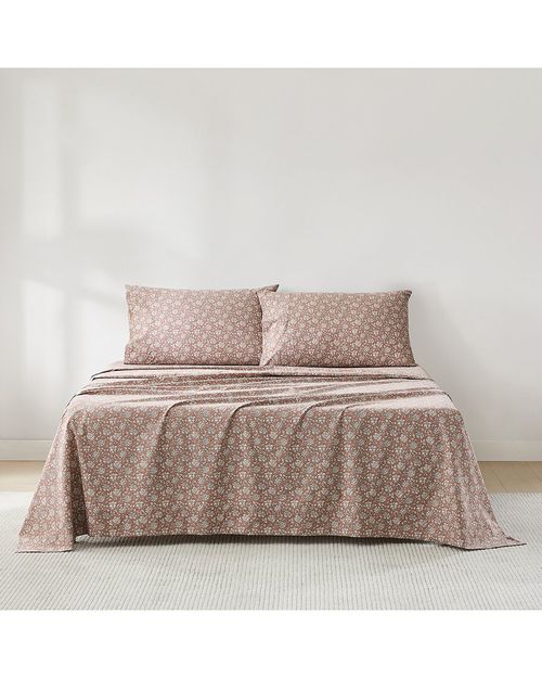 Zara Floral Block Cotton Sheet Set
