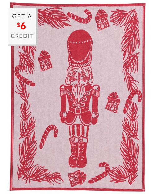 Set Of 2 Strofinaccio Nutcracker Dish Towels With $6 Credit