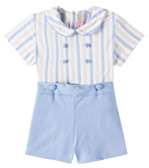 Baby Fantino linen and cotton playsuit