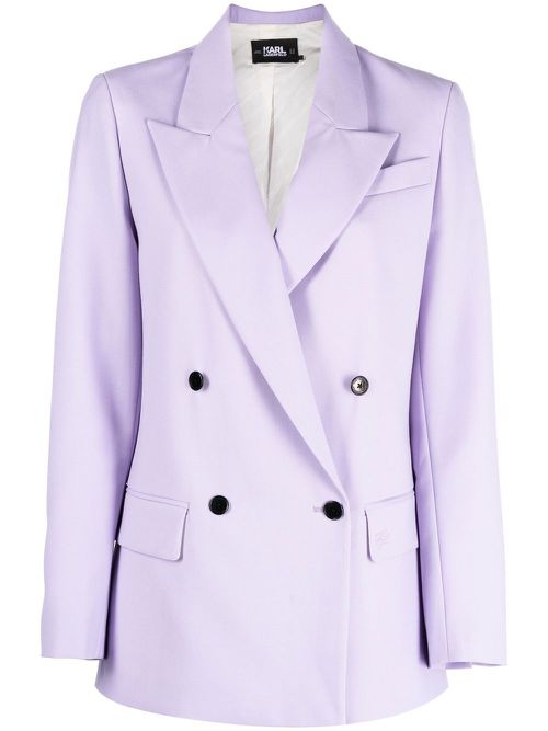 Tailored double-breasted blazer - Purple