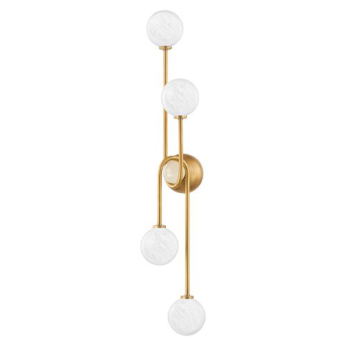Vintage Brass Four Light Wall Sconce from the Astro Collection