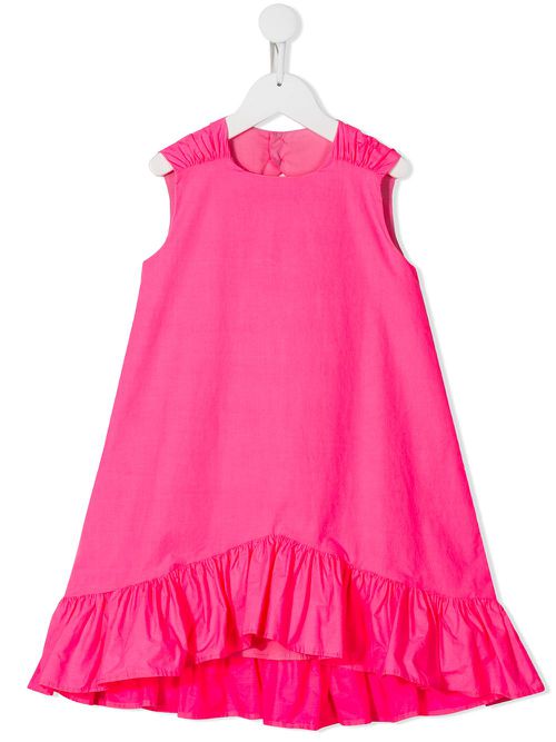 Sleeveless ruffle trimmed dress - Pink