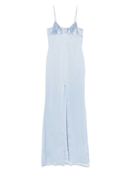 Satin maxi dress - Blue