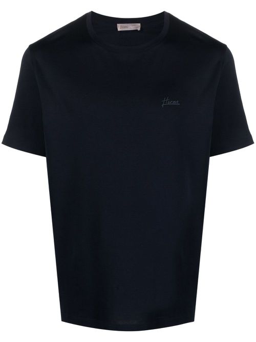 Logo-print cotton T-shirt - Blue