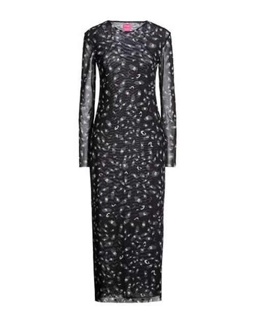 Woman Maxi dress Black Size L Polyester, Elastane