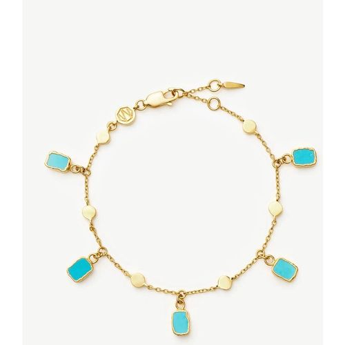 Lena Charm Bracelet | Gold Plated/Turquoise