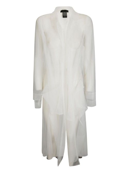 Maria Calderara tulle coat - White