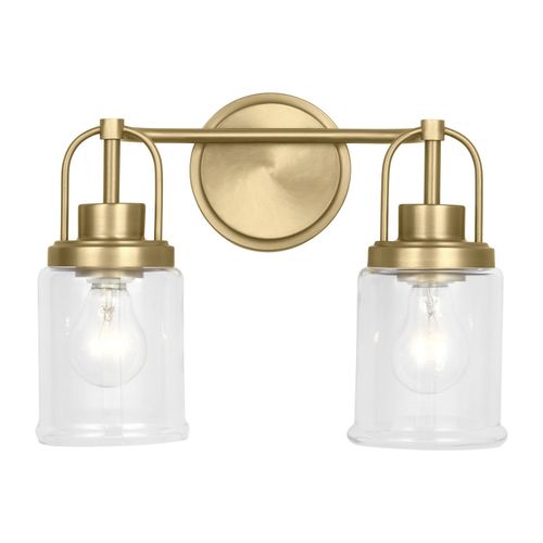 Satin Brass Bathroom Vanity Light from the Anders Collection