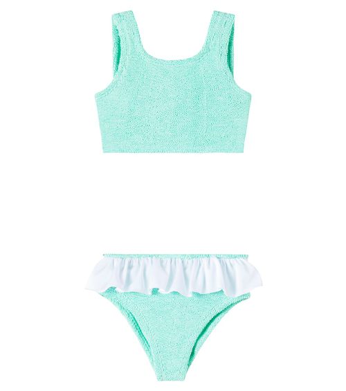 Olive ruffled bikini