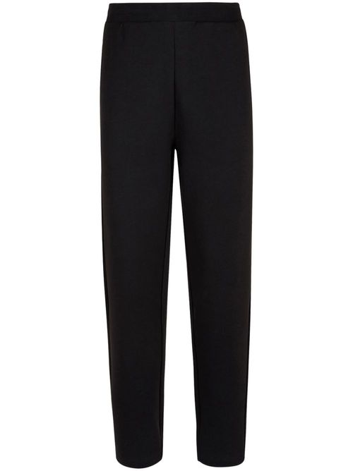 Logo-embroidered straight-leg track pants - Black