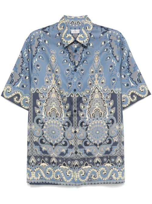 Paisley-print shirt - Blue