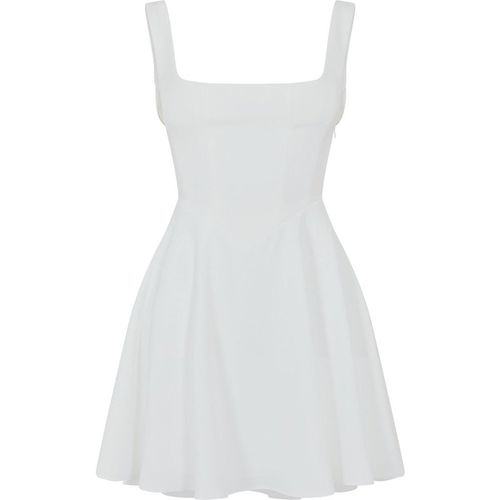Odd Muse Womens Square Neck Mini Dress in White