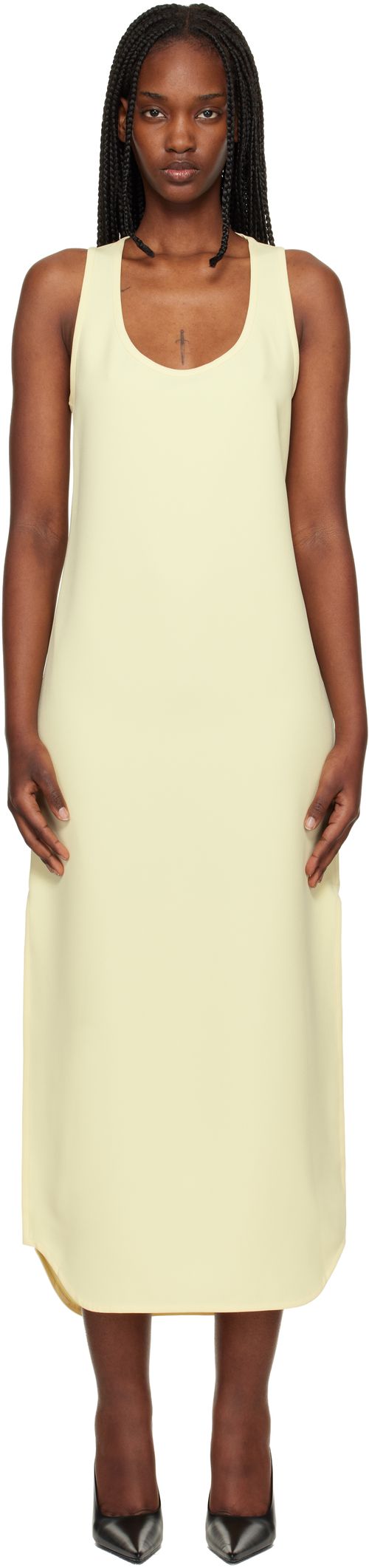 Yellow Matte Tank Maxi Dress