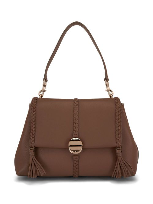 Penelope leather tote bag - Brown