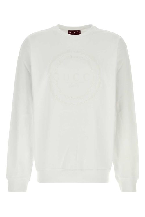Cotton Crewneck Sweatshirt — White
