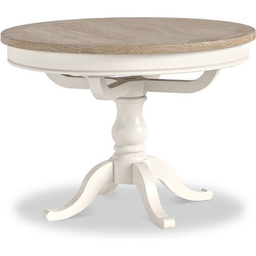 Bramley Coconut 110-140cm Extendable Round Dining Table | Roseland