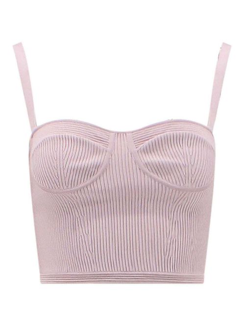 Ribbed fabric top
