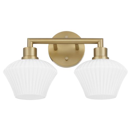 Aged Brass Bathroom Vanity Light from the Cassini Collection
