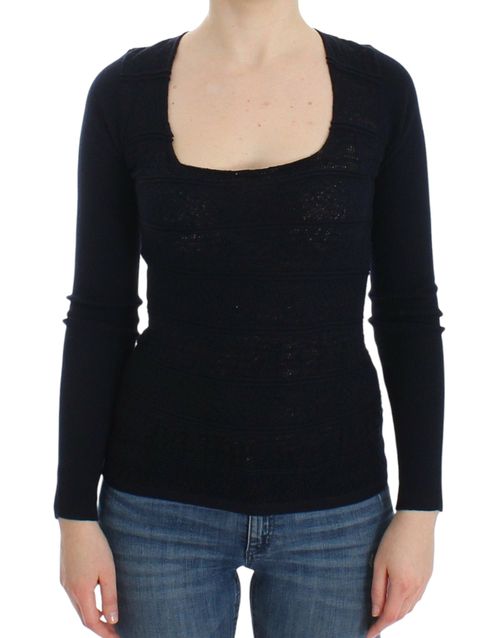 Wool Blend Longsleeve Sweater — Blue