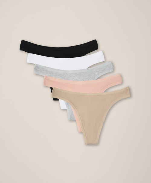 Women's Essentials Everyday Classic Fit Thong 5-Pack