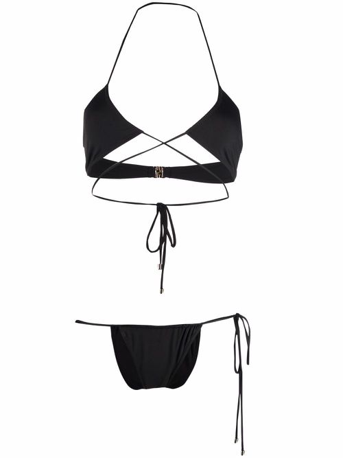 Halterneck bikini set - Black