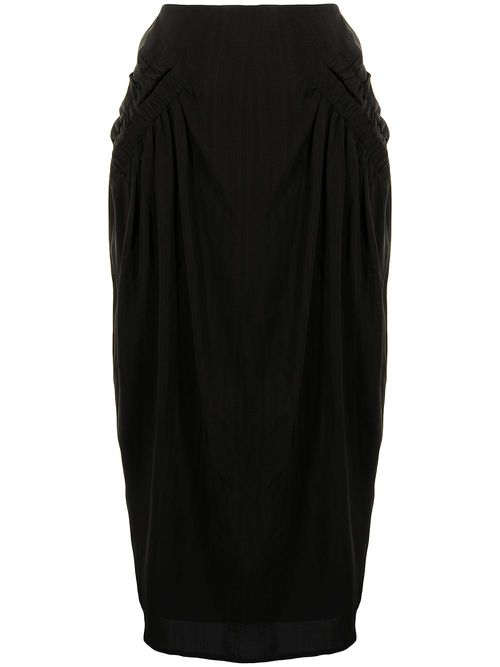 Karla ruched skirt - Black
