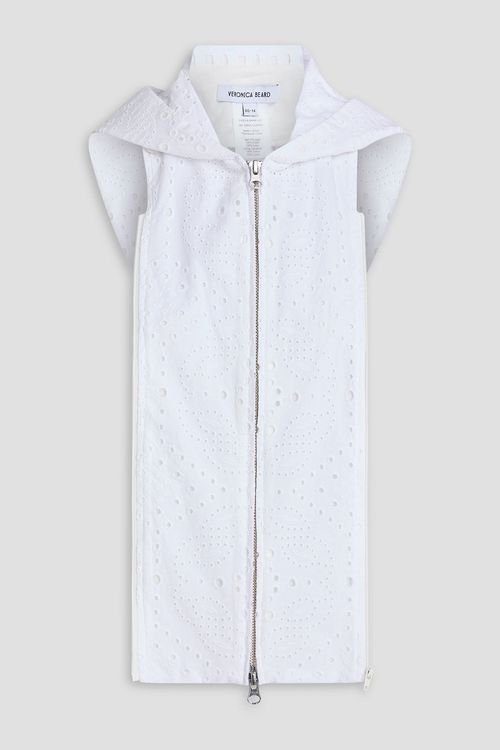 Marlo broderie anglaise cotton hooded dickey - White - ONESIZE