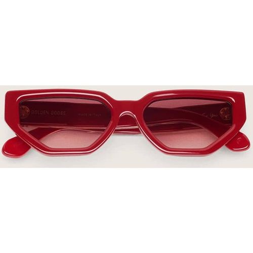 Golden Goose - Jackie Rectangular Style Sunglasses With Red Frame And Lenses, , : U