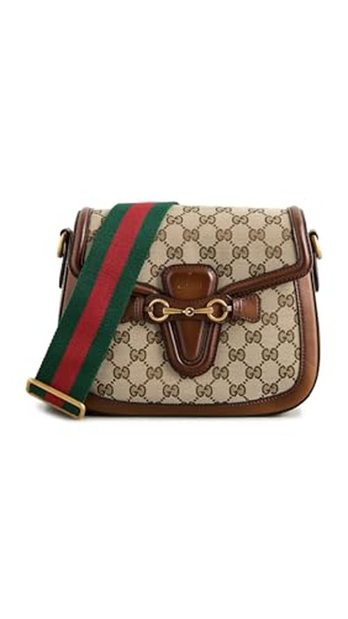 Shopbop Archive Women's Pre-Loved Gucci Lady Web Crossbody Bag, GG Canvas, Beige/Brown, One Size