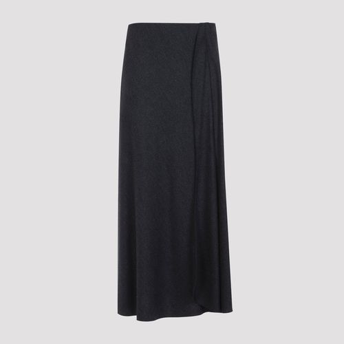 Women's Wool Cashmere Blend Midi Skirt